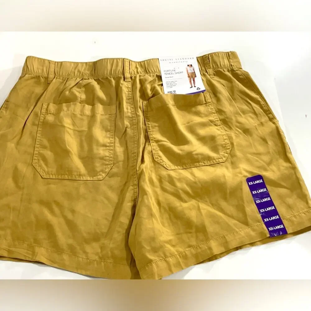 NWT Social Standard Sanctuary Anthro Shorts Hiking Camp Camel Size XXL